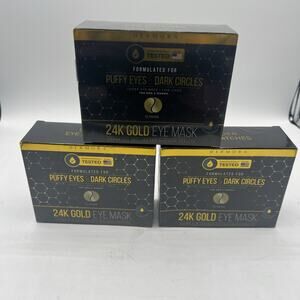 3 Boxes Dermora 24K Gold Eye Mask Puffy Eyes & Dark Circles 15 Pairs Each